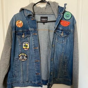 Torrid Hooded & Patched Jean Jacket